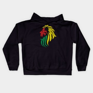 Lion Reggae Colors Cool Flag - Reggae Music DJ! Kids Hoodie